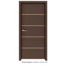 Shaker Style Puerta de melamina de madera maciza con tiras de metal